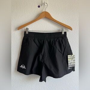 New civil regime black shorts women small with zipper pockets